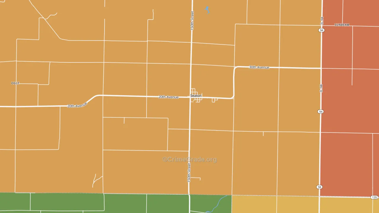 Seaton, IL Map of Murder Rates