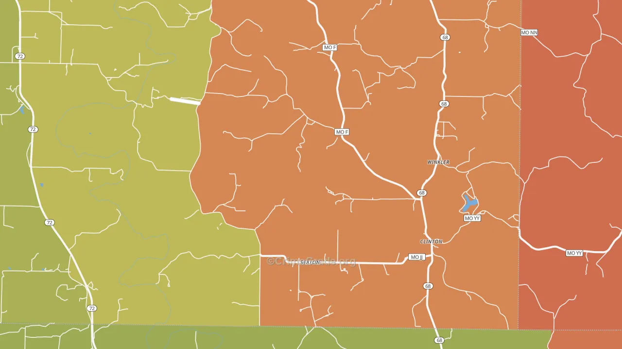 Seaton, MO Map of Murder Rates