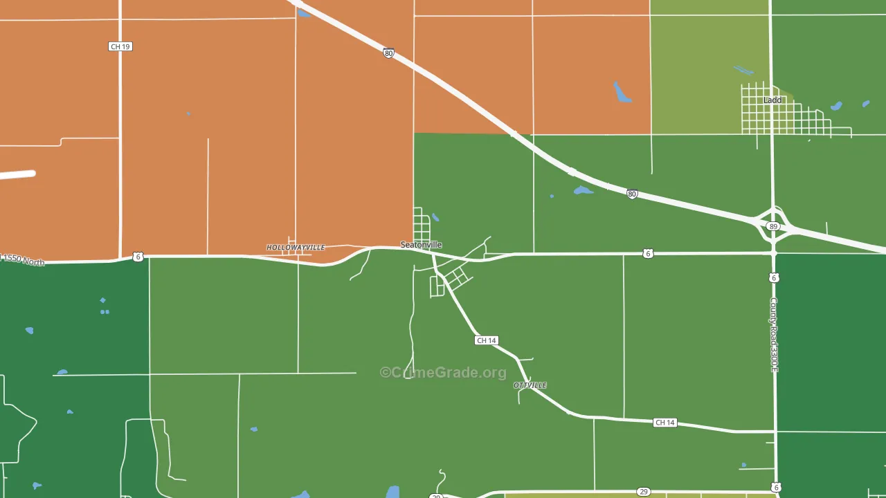 Seatonville, IL Map of Murder Rates