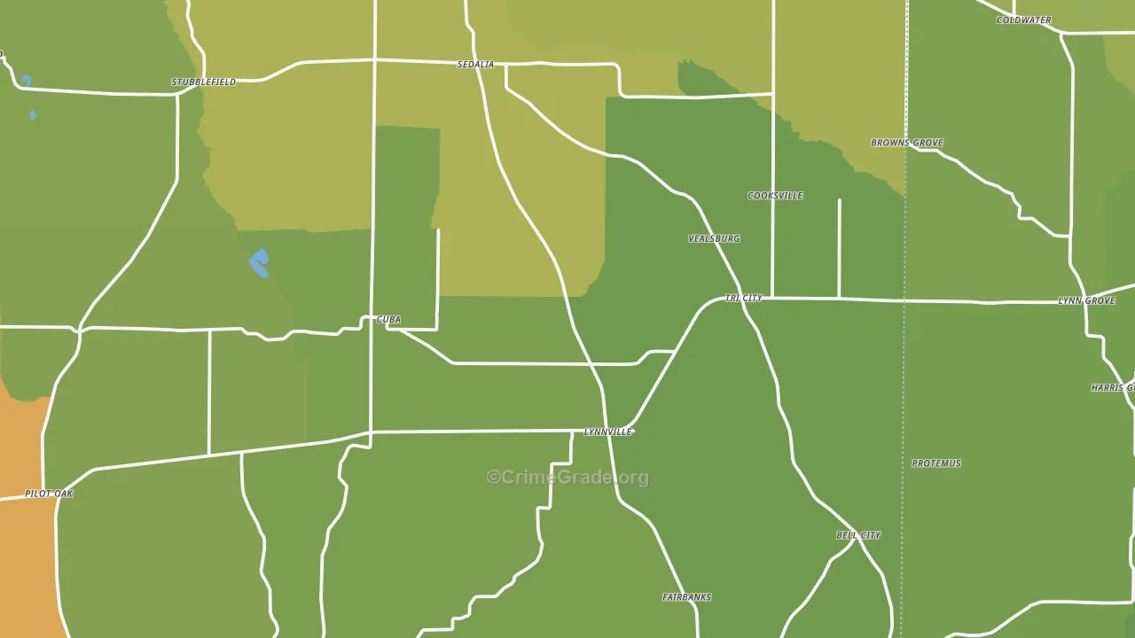 Sedalia, KY Map of Murder Rates
