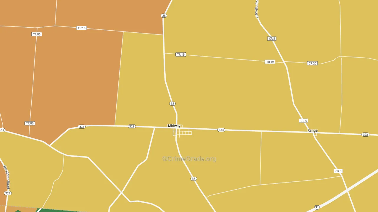 Sedalia, OH Map of Murder Rates