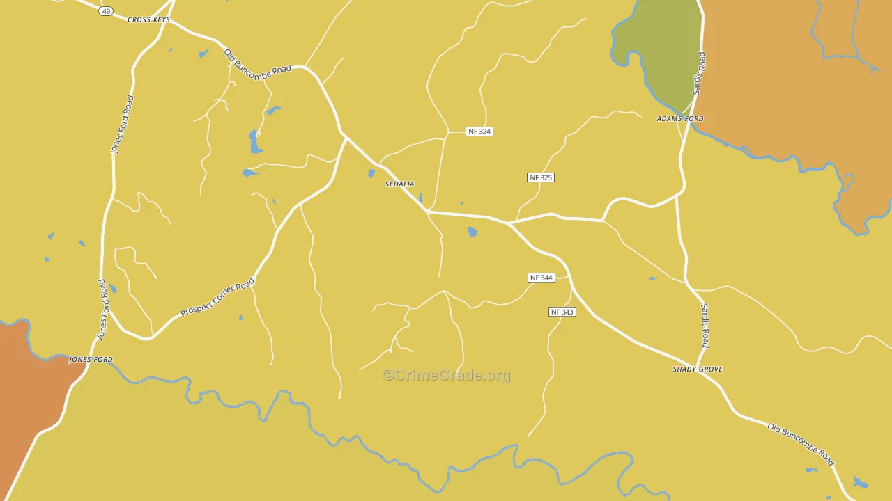 Sedalia, SC Map of Murder Rates