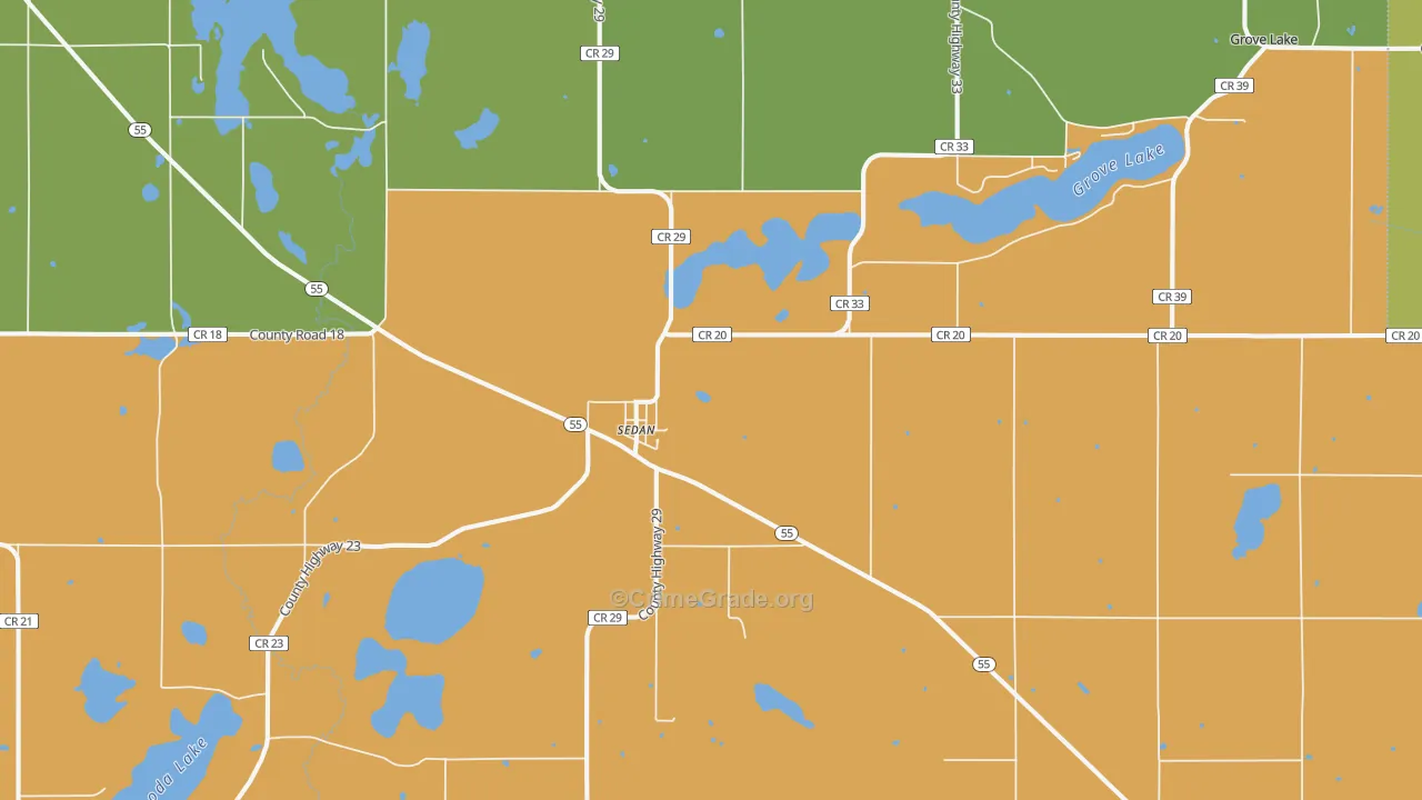 Sedan, MN Map of Murder Rates