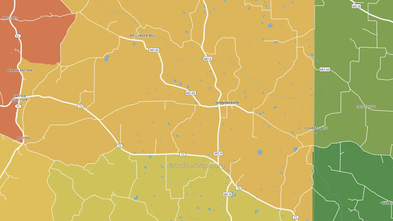 Sedgewickville, MO Map of Murder Rates