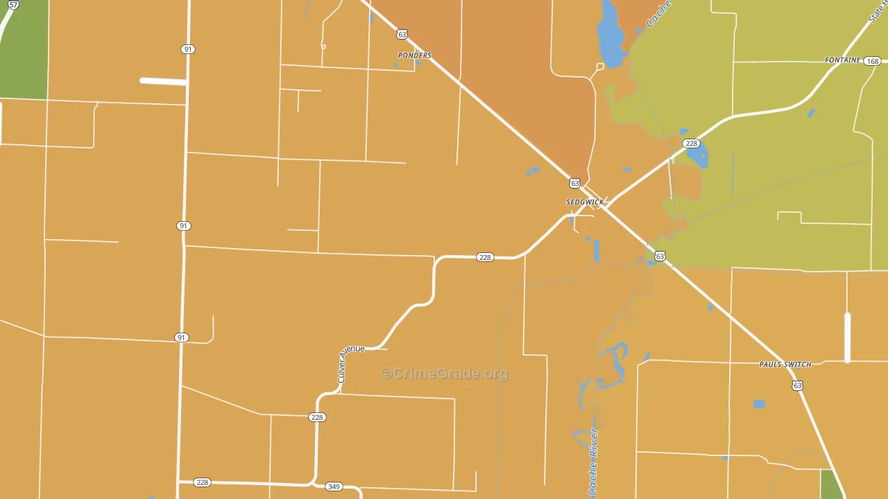 Sedgwick, AR Map of Murder Rates