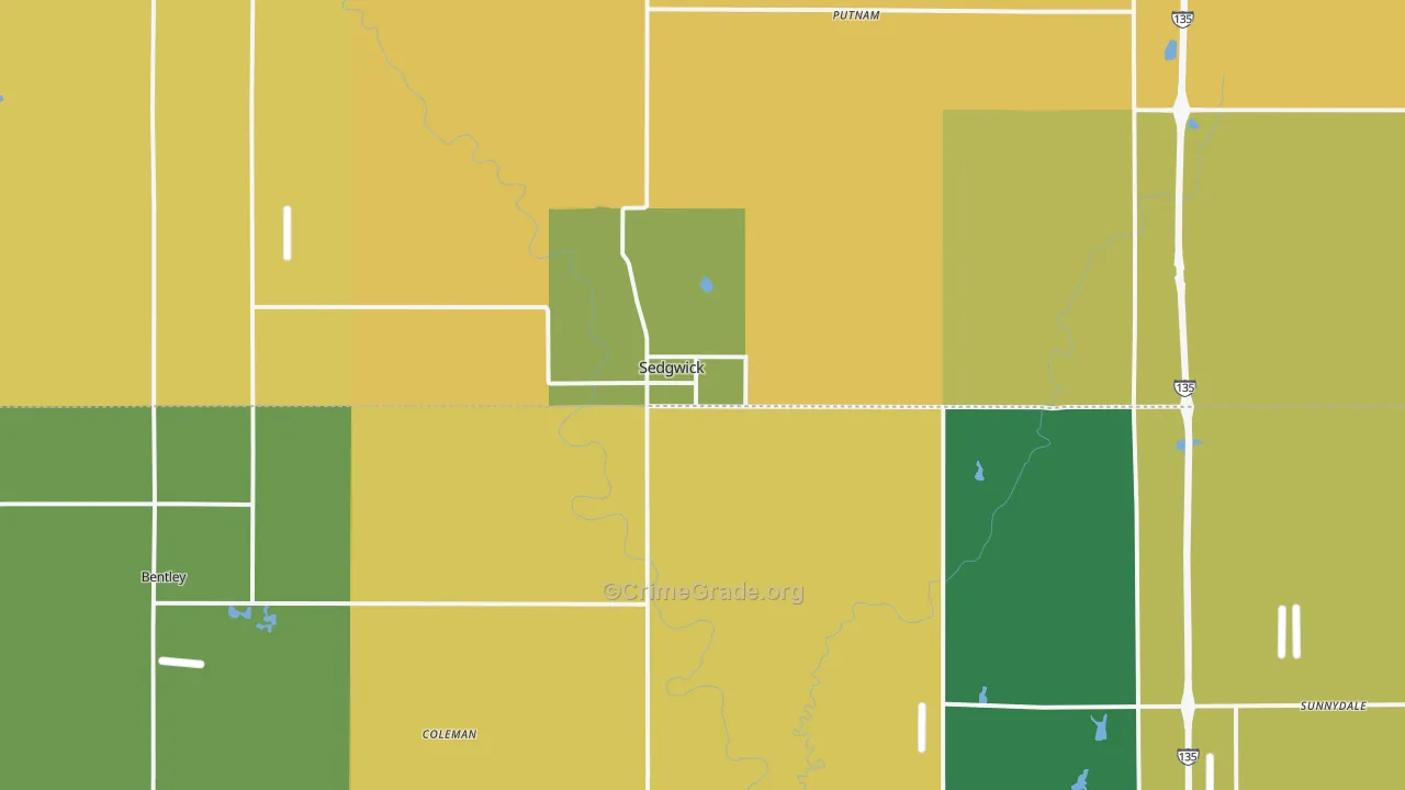 Sedgwick, KS Map of Murder Rates