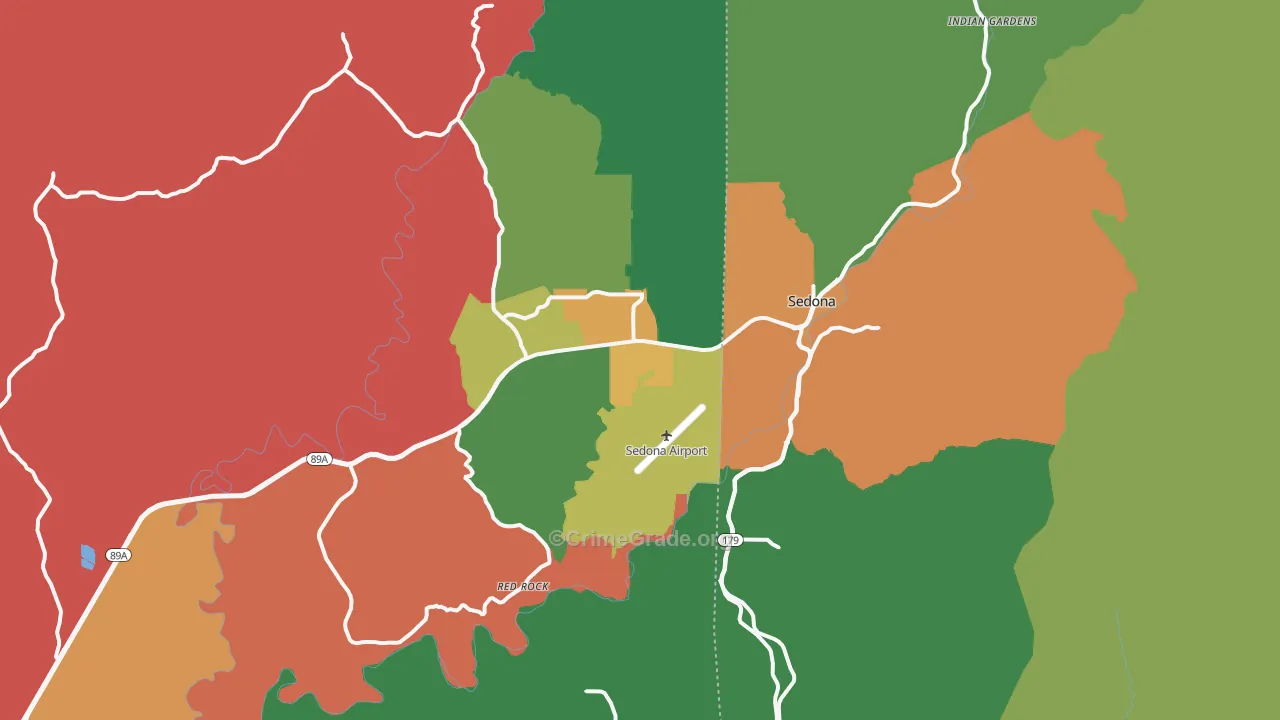 Sedona, AZ Map of Murder Rates