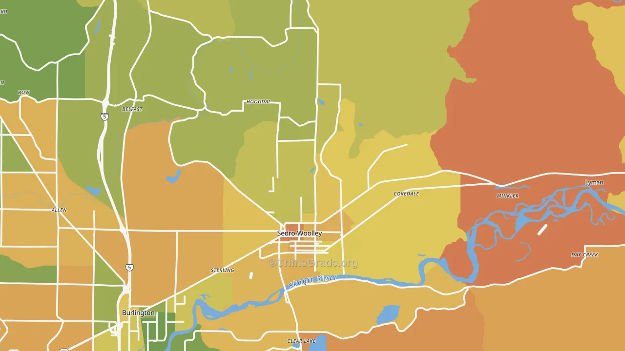 Sedro-Woolley, WA Map of Murder Rates