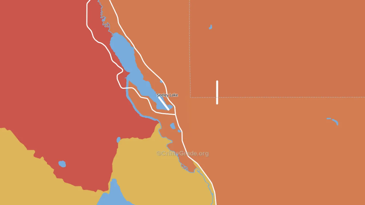 Seeley Lake, MT Map of Murder Rates