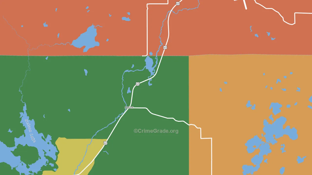 Seeleys, WI Map of Murder Rates