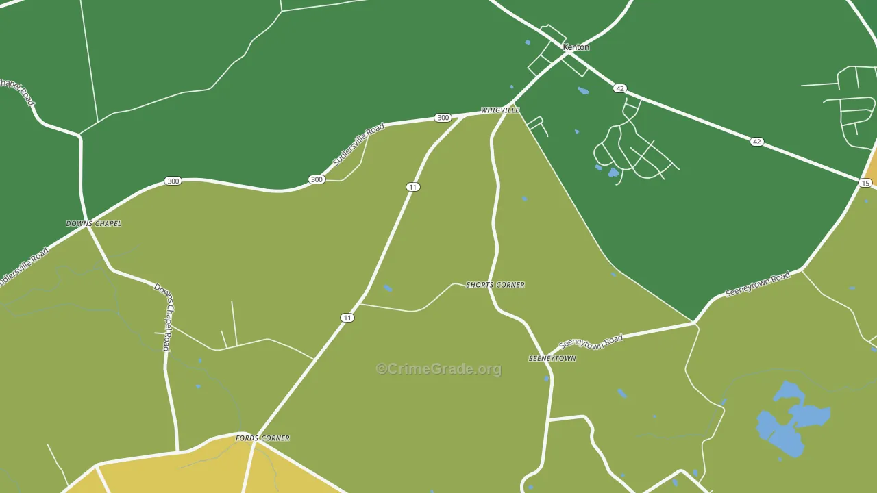 Seeneytown, DE Map of Murder Rates