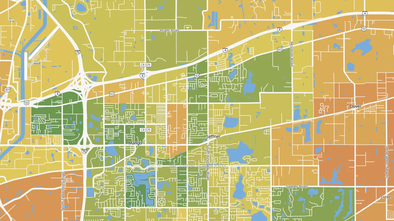 Seffner, FL Map of Murder Rates