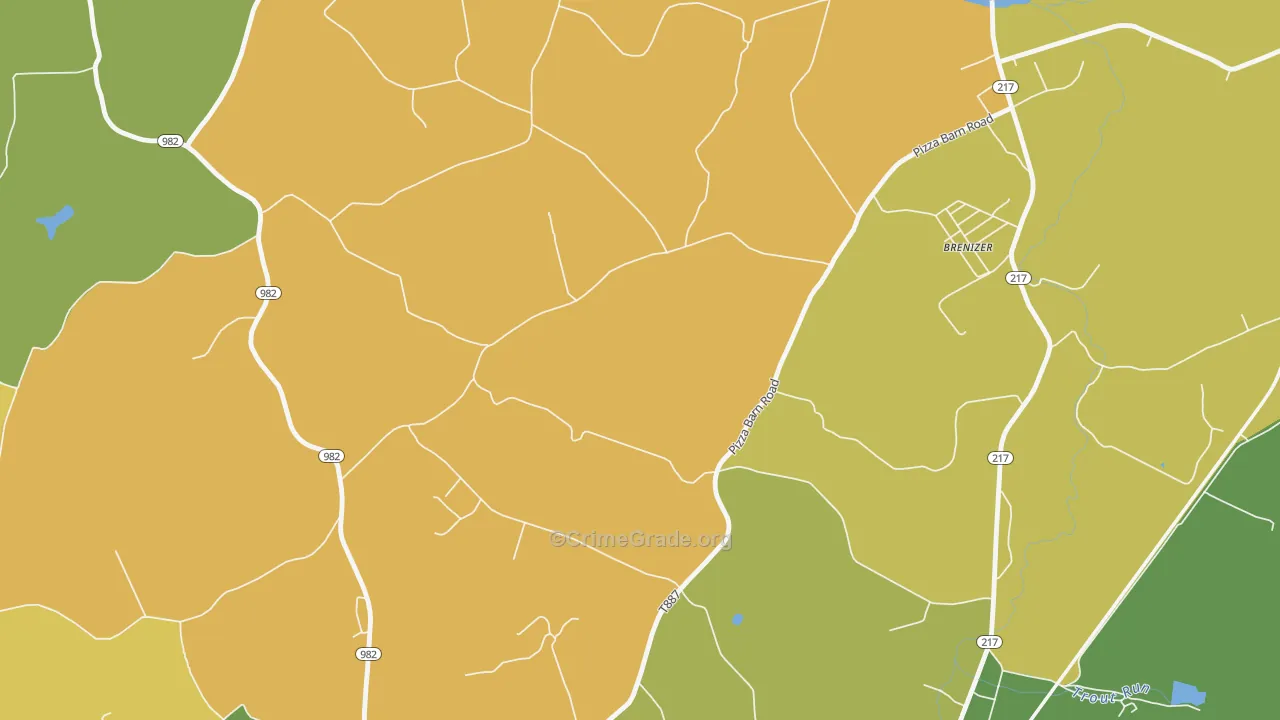 Seger, PA Map of Murder Rates