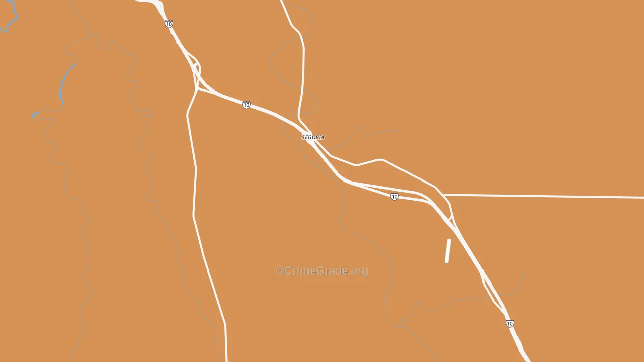 Segovia, TX Map of Murder Rates