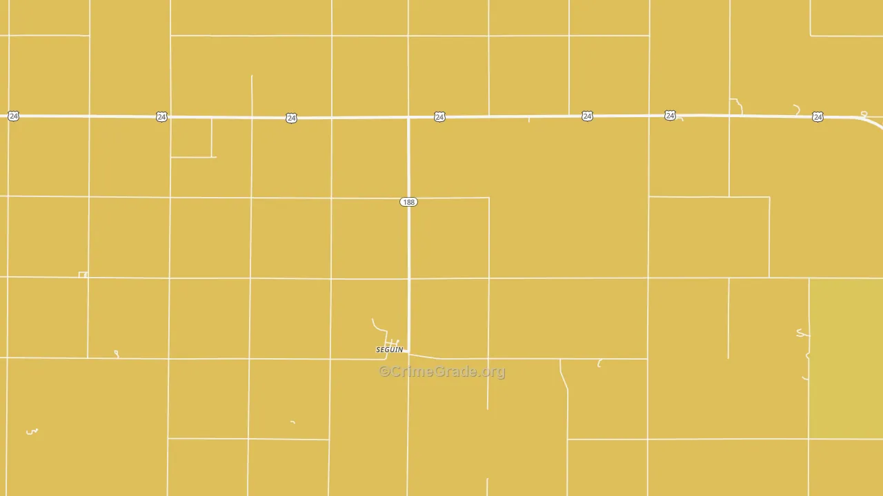 Seguin, KS Map of Murder Rates