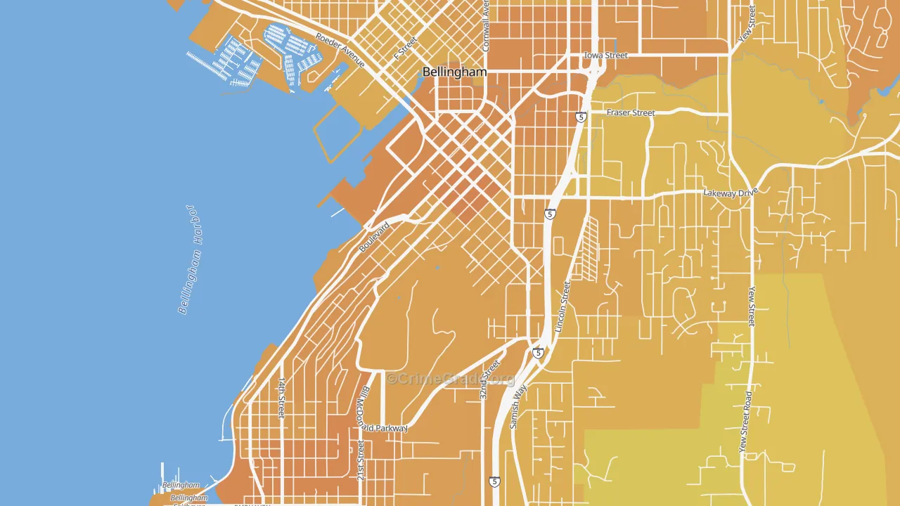 Sehome, Bellingham, WA Map of Murder Rates