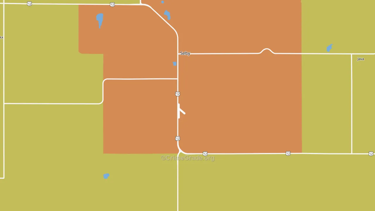 Selby, SD Map of Murder Rates