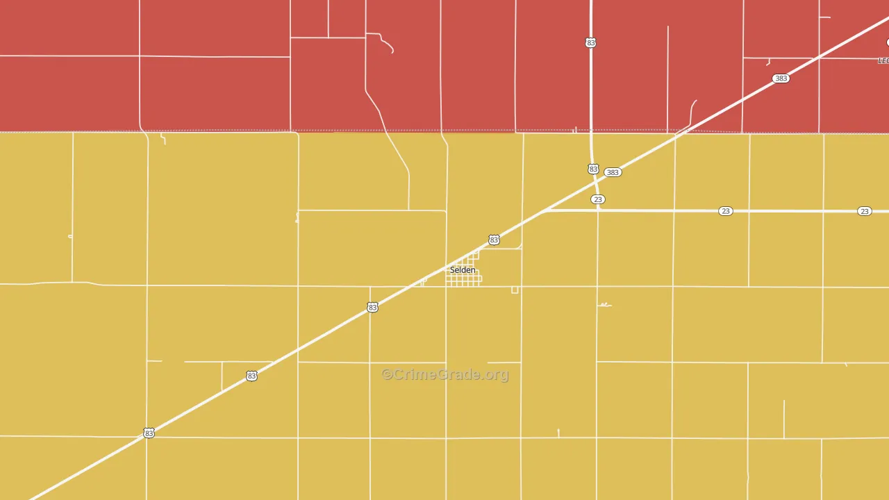 Selden, KS Map of Murder Rates