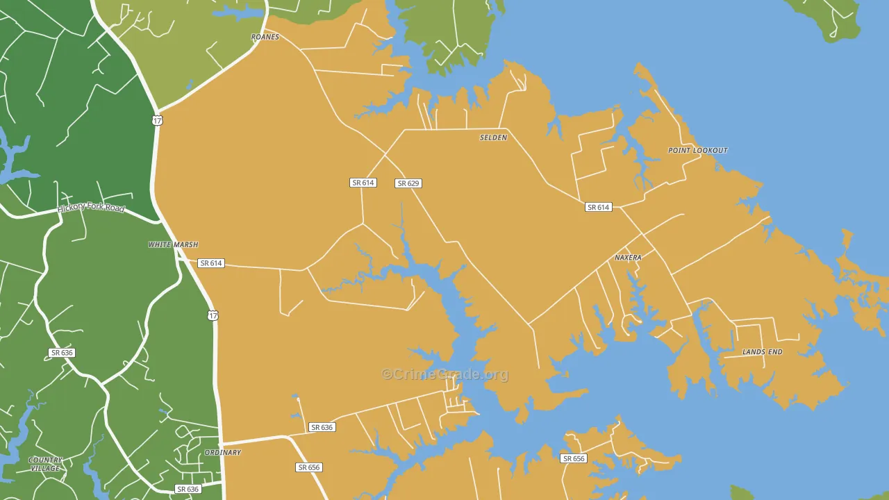 Selden, VA Map of Murder Rates