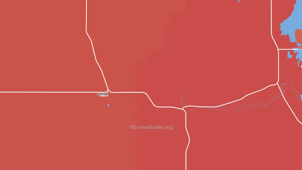 Selfridge, ND Map of Murder Rates