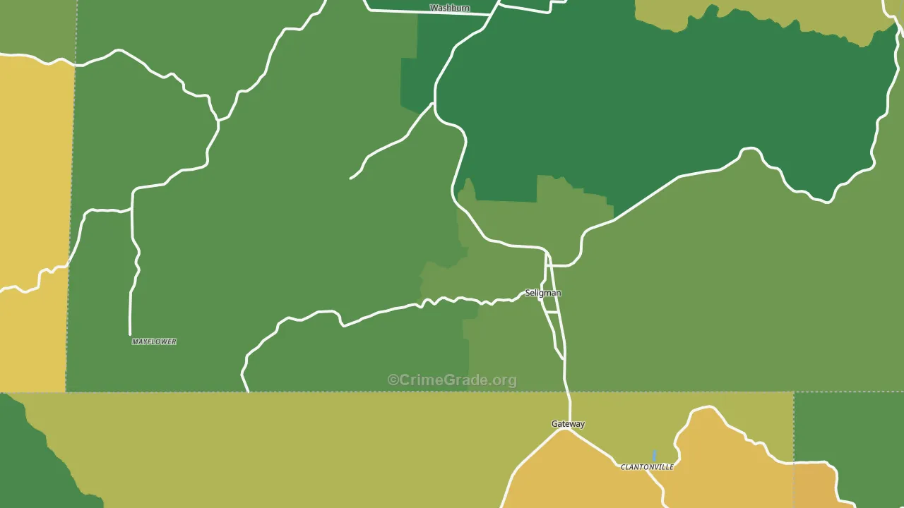 Seligman, MO Map of Murder Rates