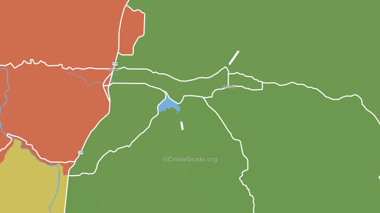Selma, OR Map of Murder Rates