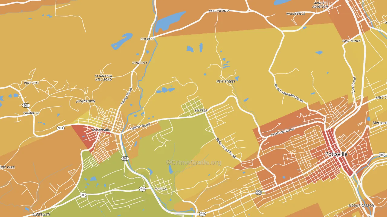 Seltzer, PA Map of Murder Rates