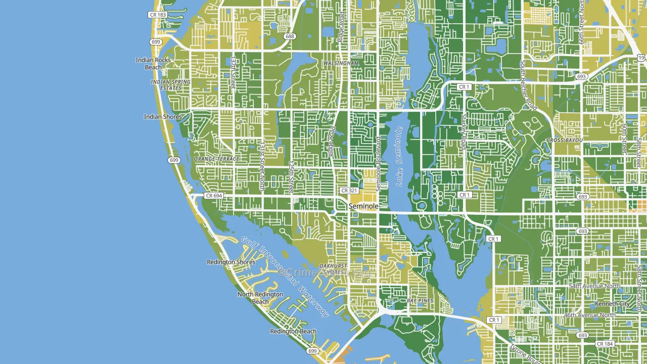 Seminole, FL Map of Murder Rates