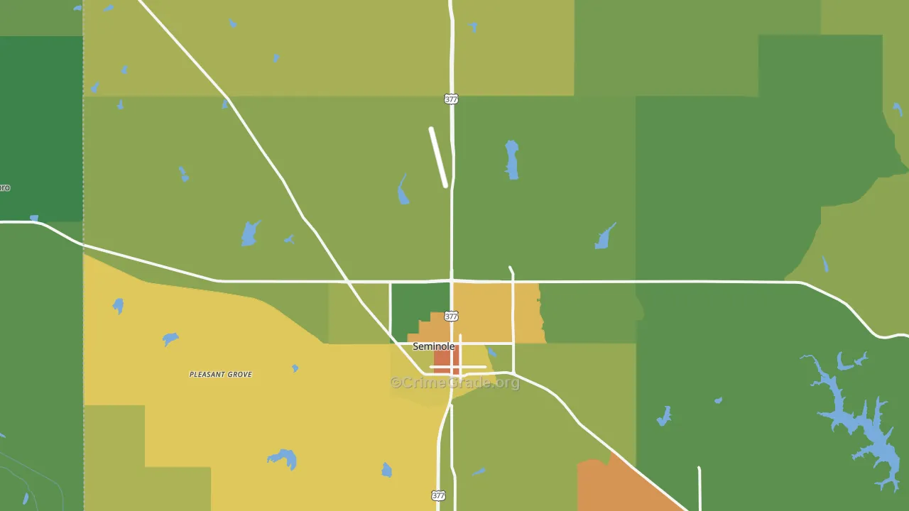 Seminole, OK Map of Murder Rates