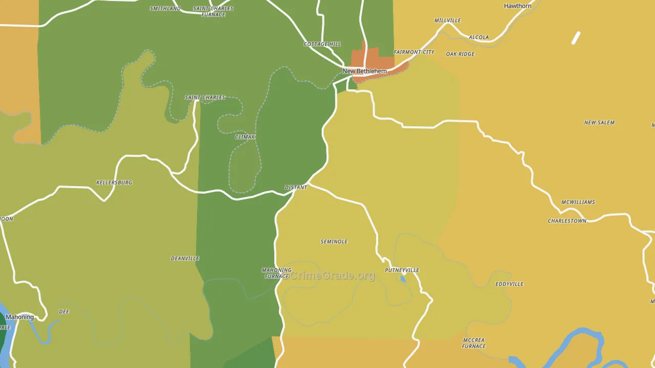 Seminole, PA Map of Murder Rates