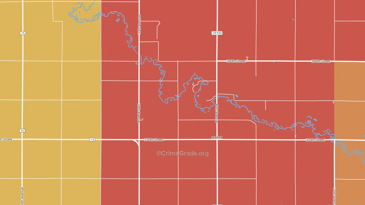 Seneca, IA Map of Murder Rates