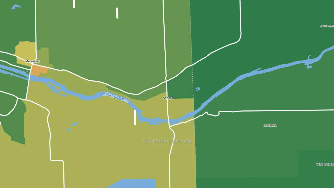 Seneca, IL Map of Murder Rates