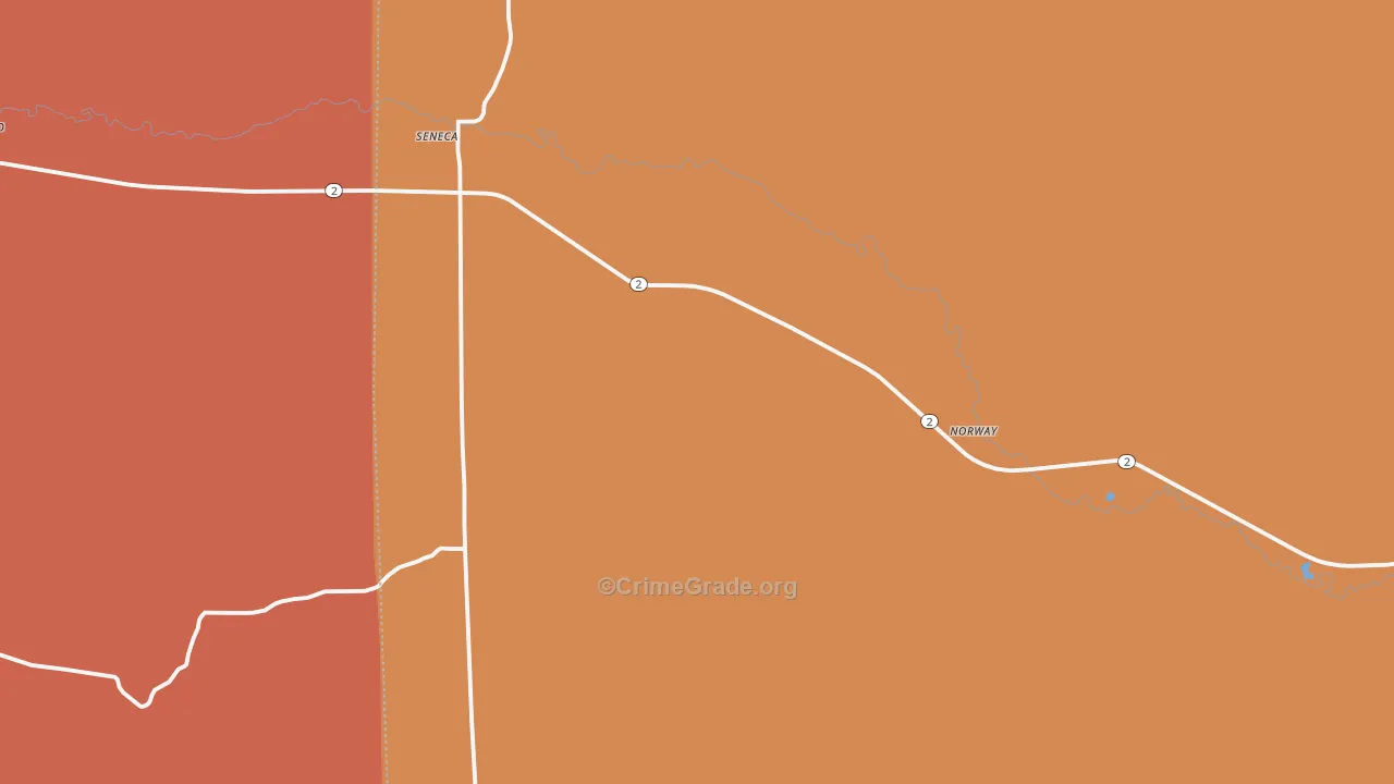 Seneca, NE Map of Murder Rates