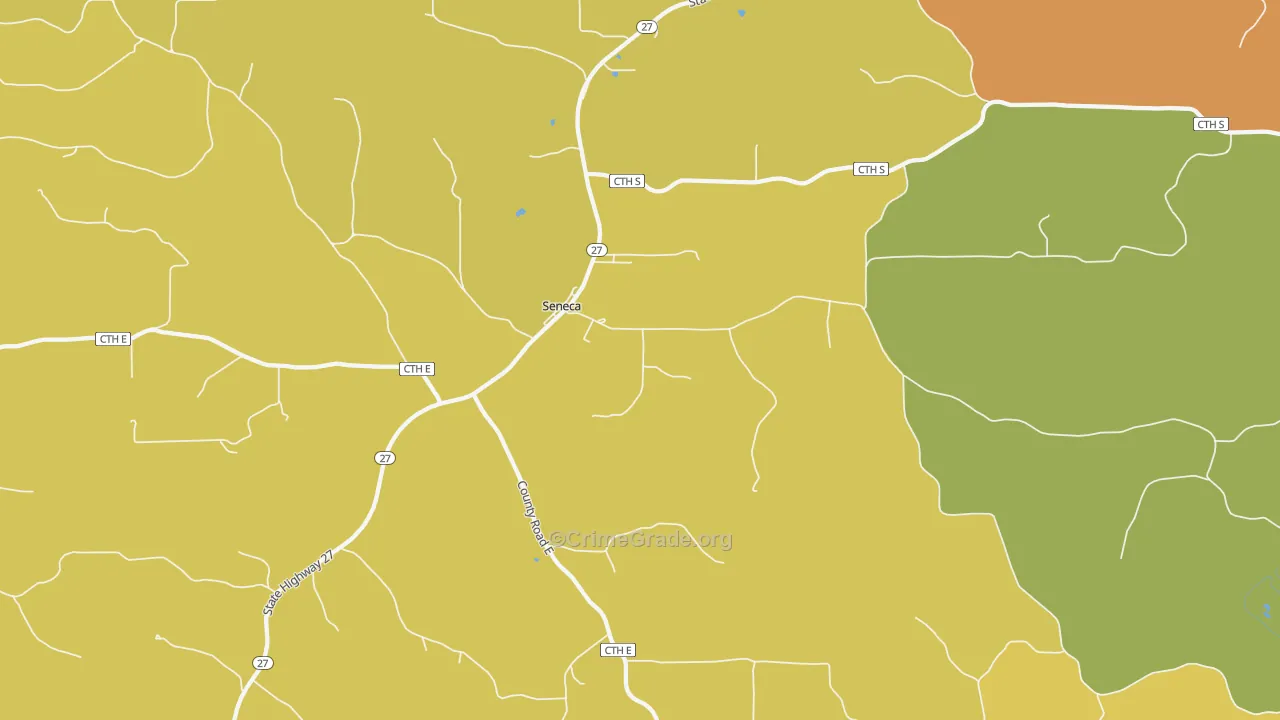 Seneca, WI Map of Murder Rates