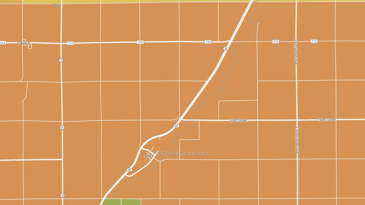 Seney, IA Map of Murder Rates