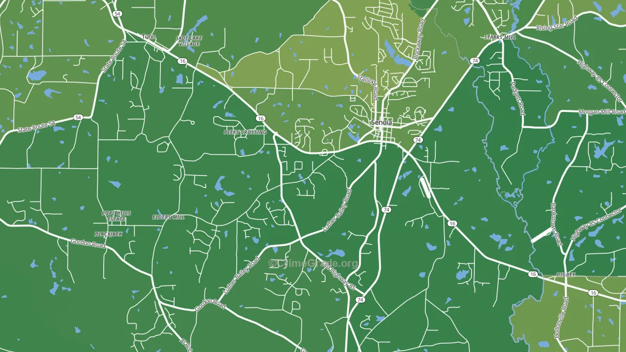 Senoia, GA Map of Murder Rates