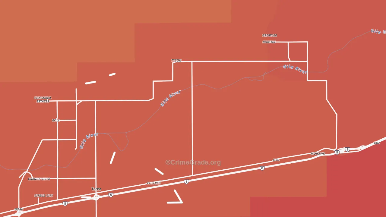 Sentinel, AZ Map of Murder Rates