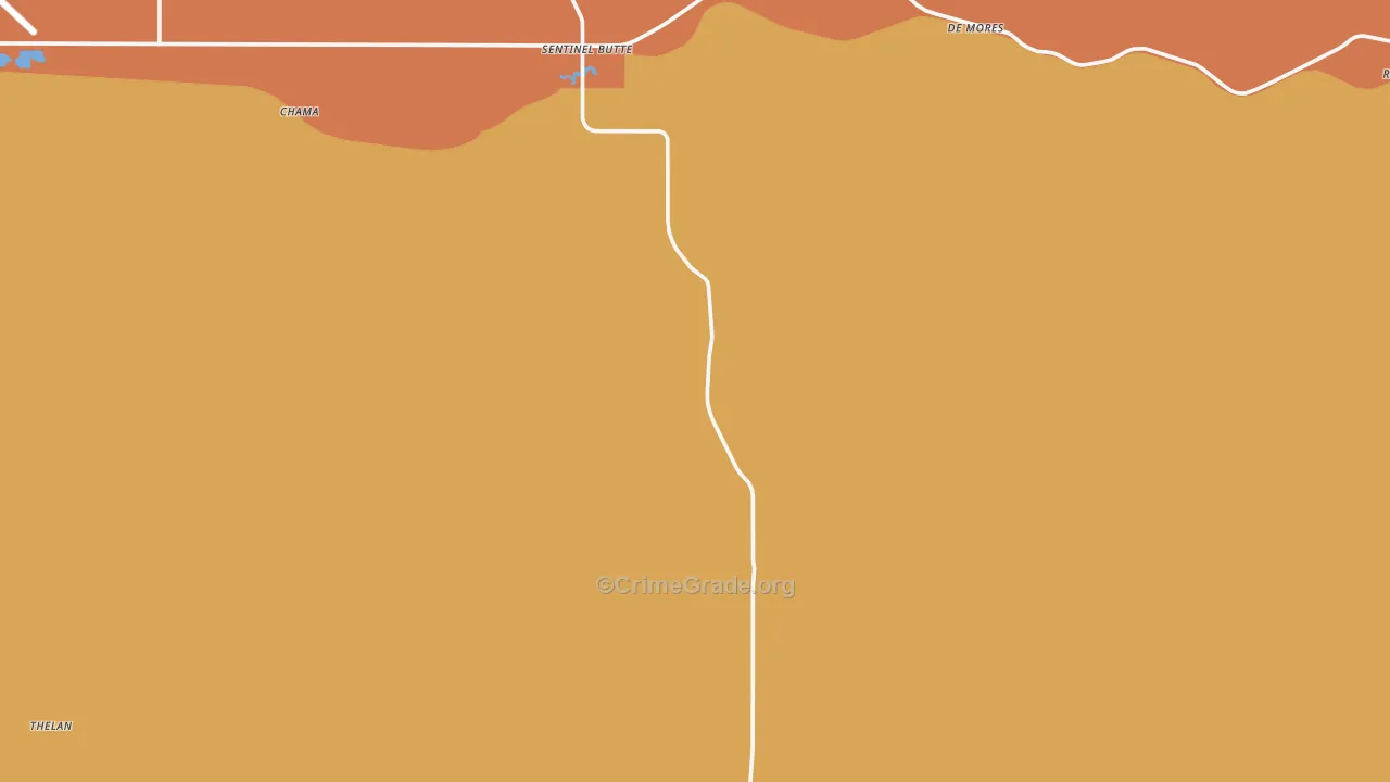 Sentinel Butte, ND Map of Murder Rates