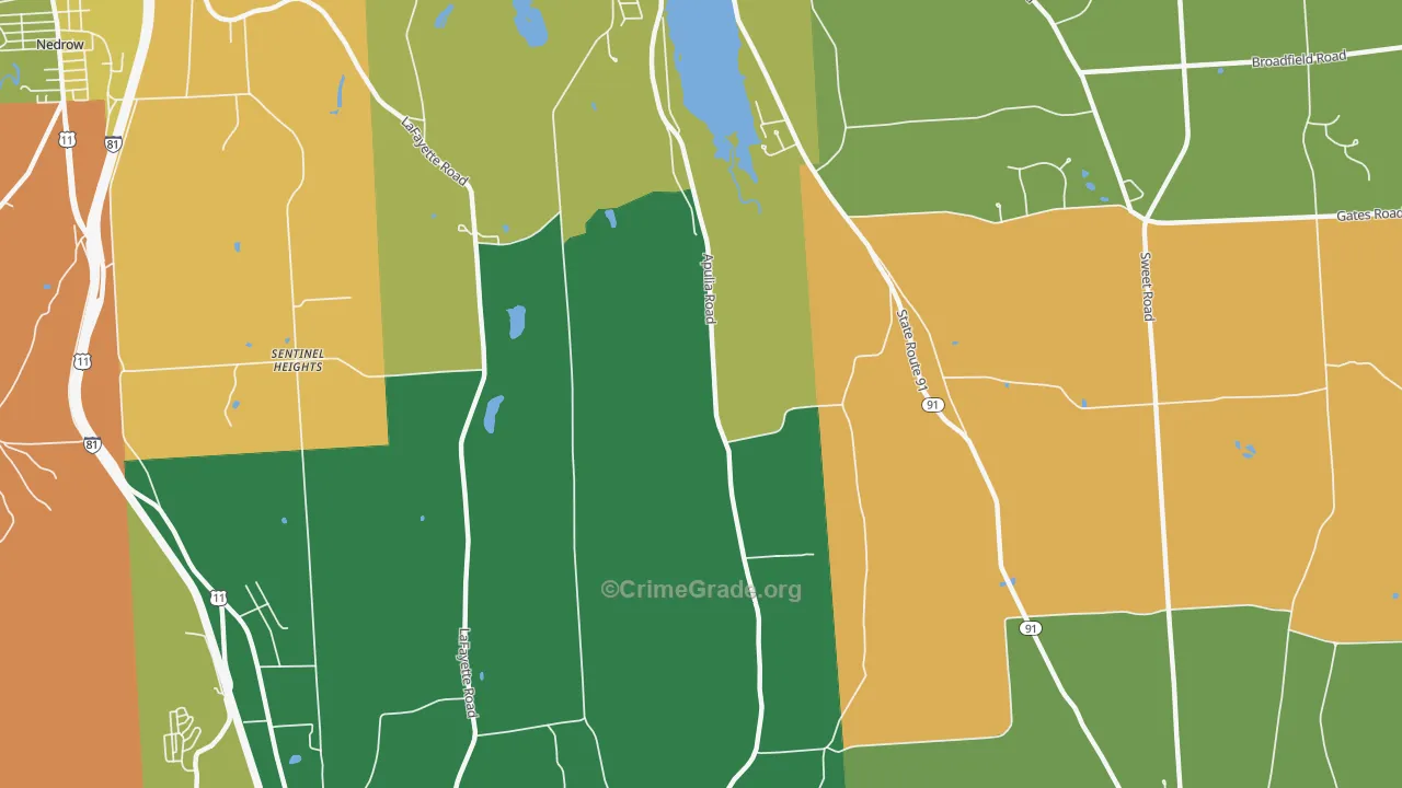 Sentinel Heights, NY Map of Murder Rates