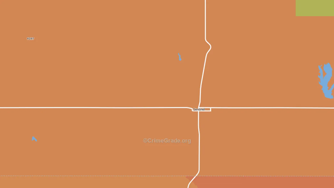 Sentinel, OK Map of Murder Rates