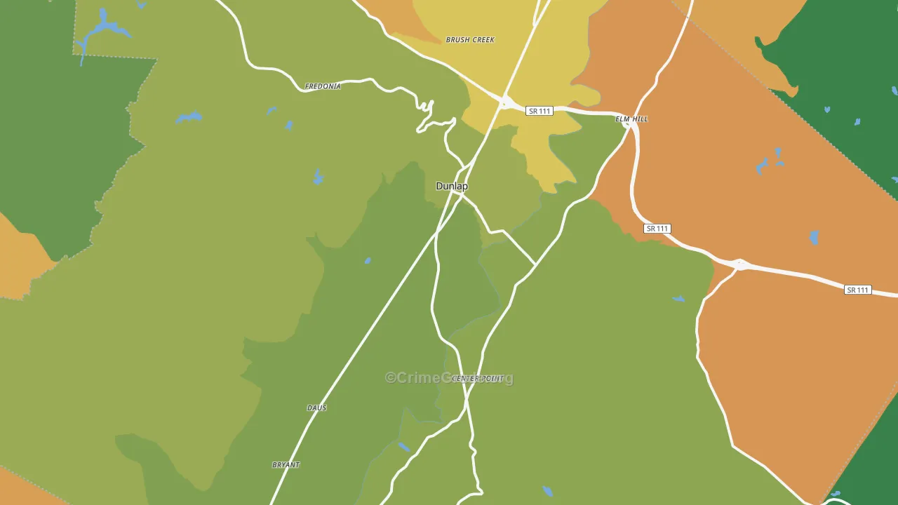 Sequatchie County, TN Map of Murder Rates
