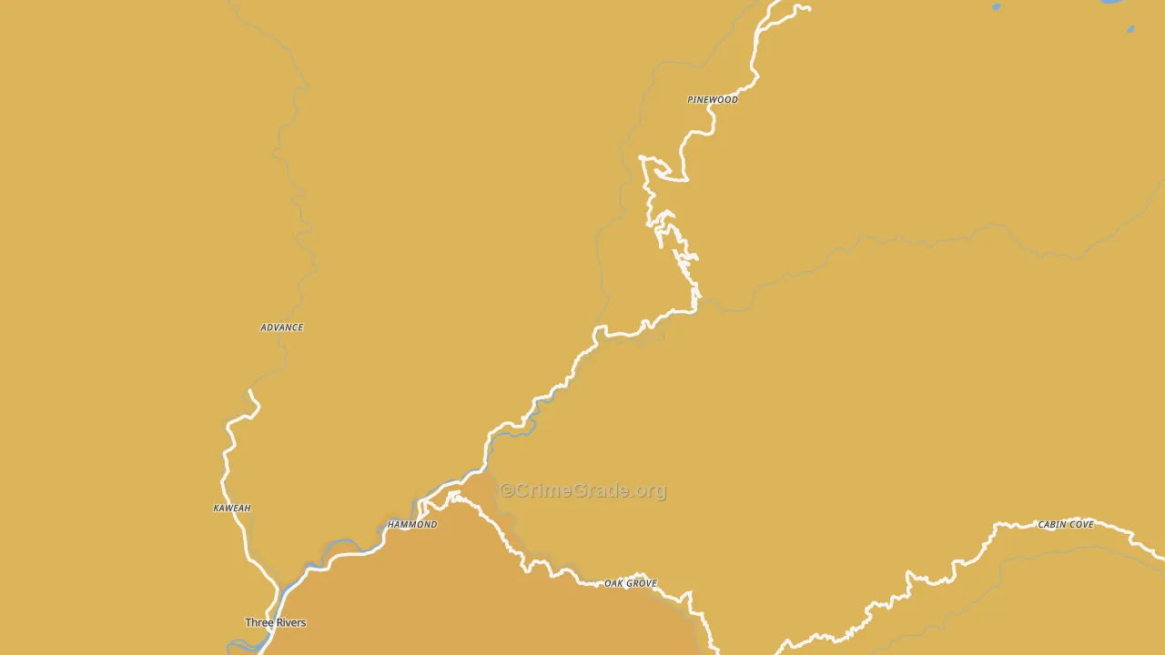 Sequoia National Park, CA Map of Murder Rates