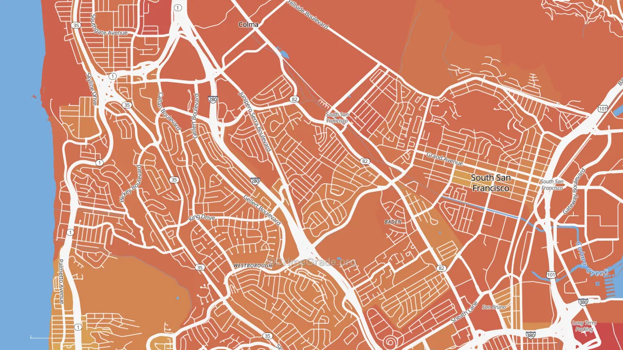 Serra Highlands, South San Francisco, CA Map of Murder Rates
