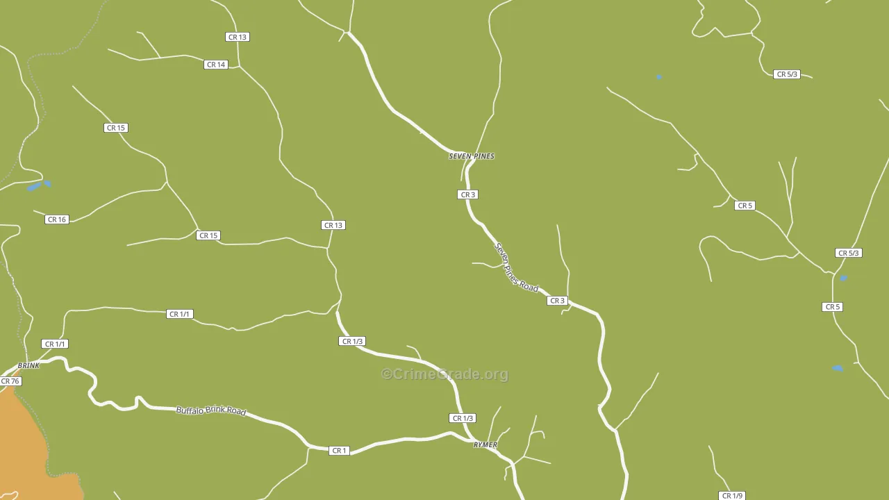 Seven Pines, WV Map of Murder Rates