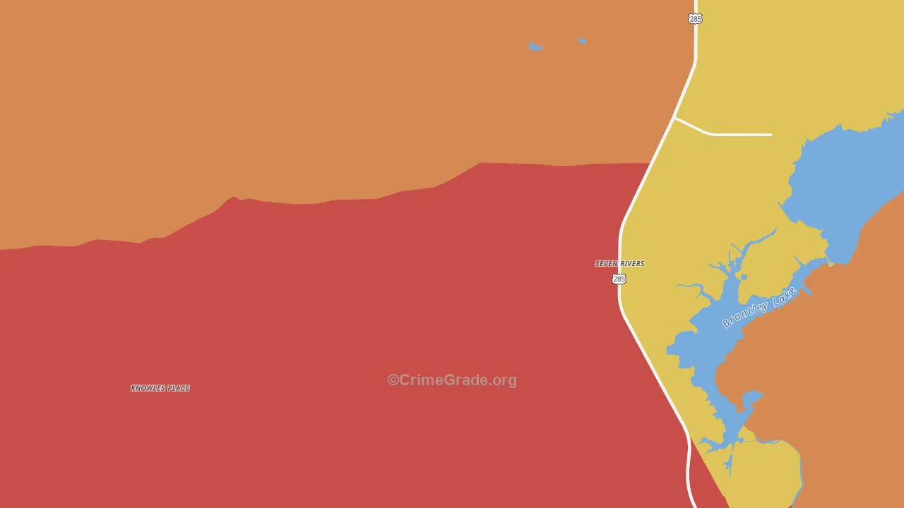 Seven Rivers, NM Map of Murder Rates