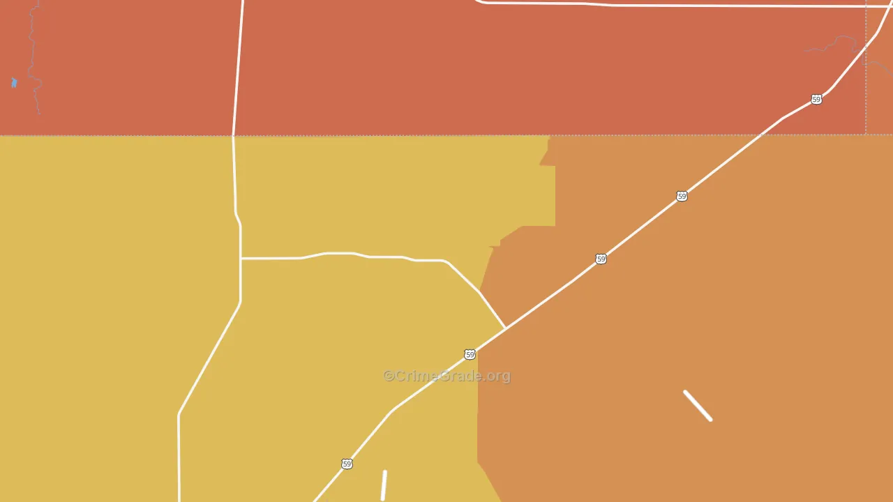 Seven Sisters, TX Map of Murder Rates