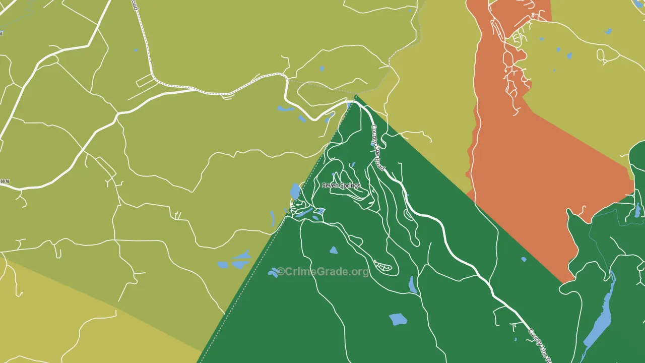 Seven Springs, PA Map of Murder Rates