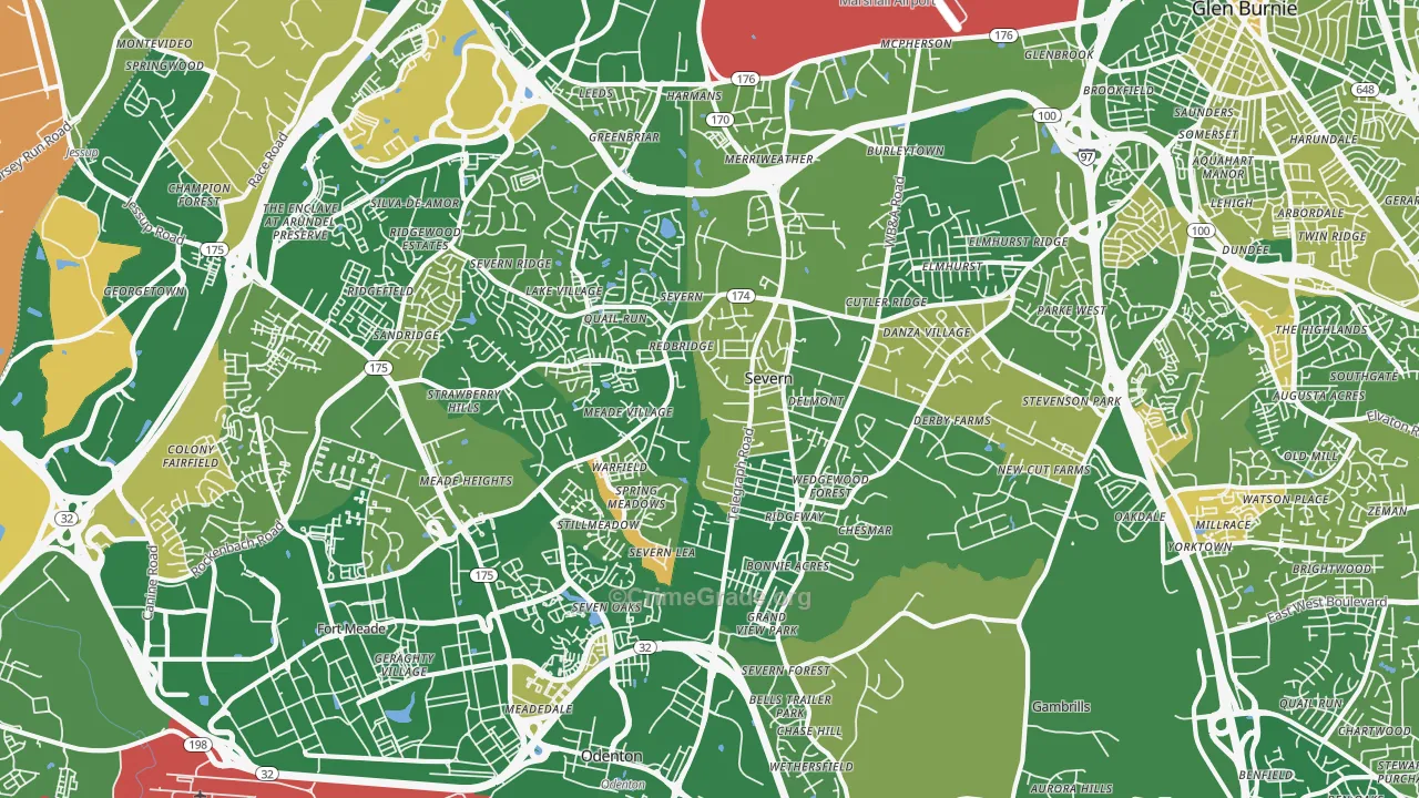 Severn, MD Map of Murder Rates