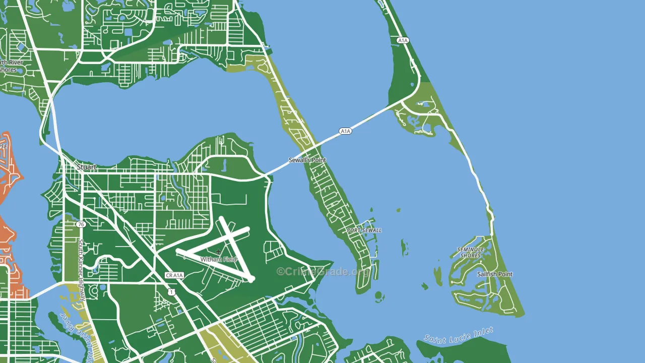 Sewalls Point, FL Map of Murder Rates