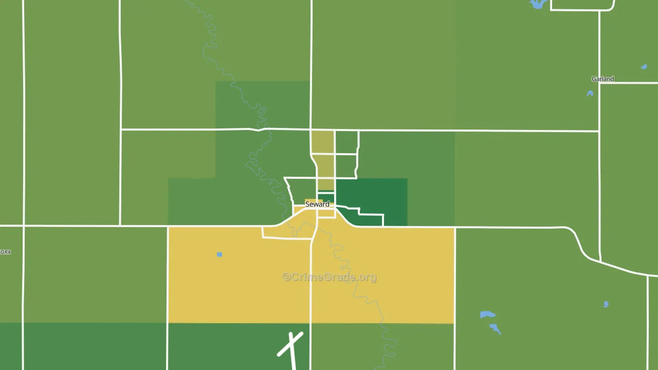 Seward, NE Map of Murder Rates
